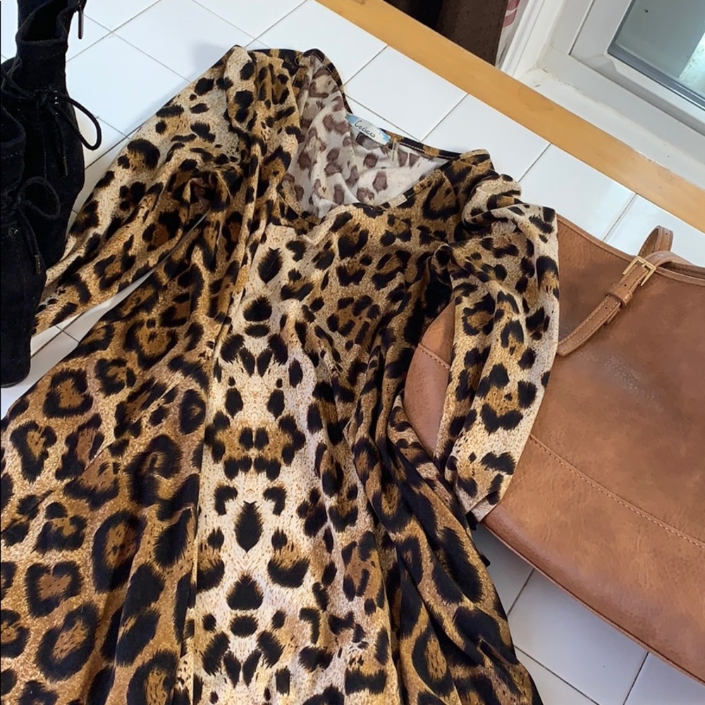 Leopard print dress